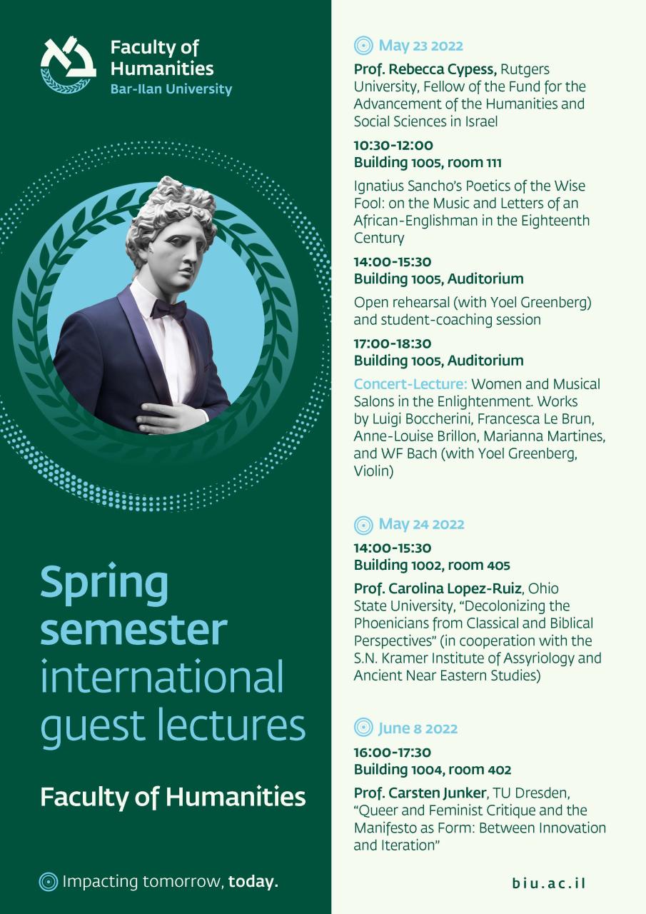 Spring semester international guest lectures